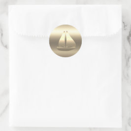 Gold Feestdagen Vibe Ronde Sticker