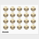 Gold Feestdagen Vibe Ronde Sticker (Vel)