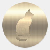 Gold Feestdagen Vibe Ronde Sticker (Voorkant)