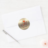 Gold Feestdagen Vibe Ronde Sticker (Envelop)