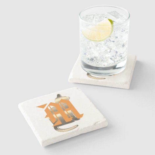 Gold Feestdagen Vibe Stenen Onderzetter (Zijkant)