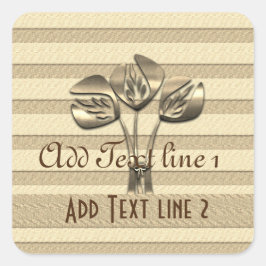 Gold Feestdagen Vibe Vierkante Sticker