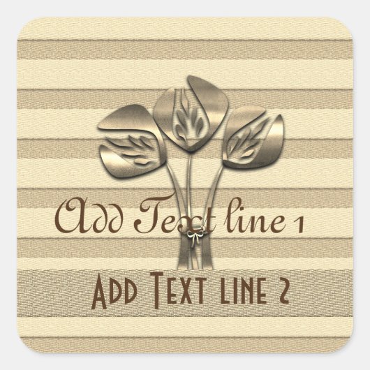 Gold Feestdagen Vibe Vierkante Sticker (Voorkant)