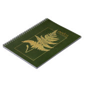 Gold Fern  Groen Bewerkbare Titel Natuur Boek Notitieboek (Linkerzijde)
