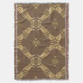 Gold Fern Mosaic Deken (Voorkant Verticaal)