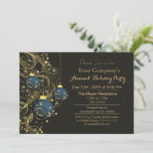 Gold Festive Corporate-feestdag Kaart (Staand voorkant)