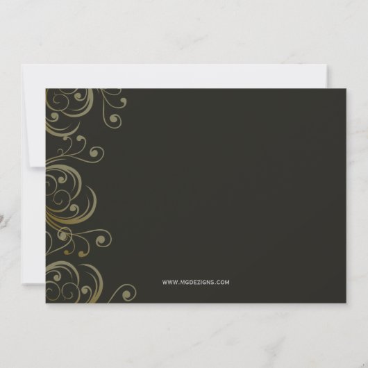 Gold Festive Corporate-feestdag Kaart (Achterkant)