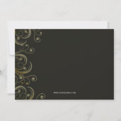 Gold Festive Corporate-feestdag uitnodigen Kaart (Achterkant)