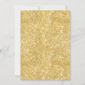 Gold Festive Floral & Ribbon | Kerstfeestdag Kaart (Achterkant)