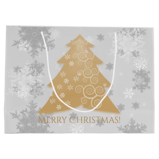 Gold Festive-kerstboom - cadeautas (Achterkant)