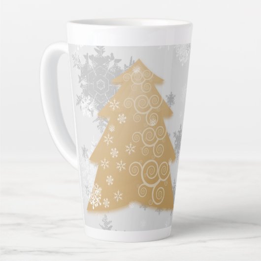 Gold Festive kerstboom latte Mok (Linkerhoek)