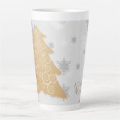 Gold Festive kerstboom latte Mok (Voorkant)