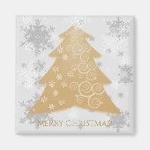 Gold Festive kerstboom Magnet (Voorkant)
