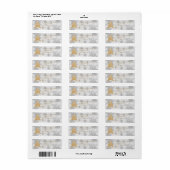 Gold Festive kerstboom Return Address Labels (Full Sheet)