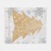 Gold Festive-kerstboom, ventilatorbank Fleece Deken (Voorkant (Horizontaal))