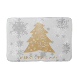 Gold Festive-kerstboombonnen Badmat