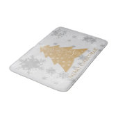 Gold Festive-kerstboomschoen Bath Mat (Gekanteld)