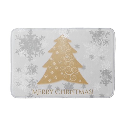 Gold Festive-kerstboomschoen Bath Mat (Voorkant)