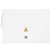 Gold Festive kerstboomvakantie Kaart groet (Achterkant Horizontaal)