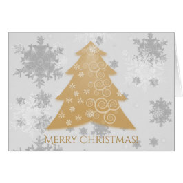 Gold Festive kerstboomvakantie Kaart groet
