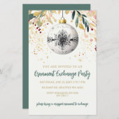 Gold Festive Ornament Exchange Christmas Party (Voorkant / Achterkant)