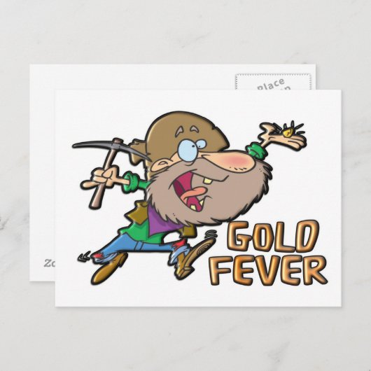 GOLD FEVER BRIEFKAART (Voorkant / Achterkant)