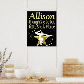 GOLD FIERCE GYMNAST GEPERSONALISEERD POSTER (Keuken)