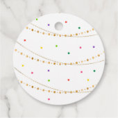 Gold Fiesta Cactus Baby shower Bedankjes Labels (Achterkant)