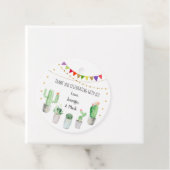 Gold Fiesta Cactus Baby shower Bedankjes Labels (In situ)