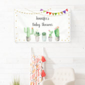Gold Fiesta Cactus Baby shower Spandoek (Insitu)