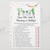 Gold Fiesta Cactus raad wie zei dat het een spelle (Voorkant / Achterkant)