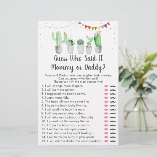 Gold Fiesta Cactus raad wie zei dat het een spelle (Staand voorkant)