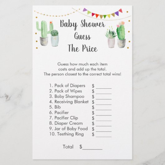 Gold Fiesta Cactus raadt het prijsspel (Voorkant)