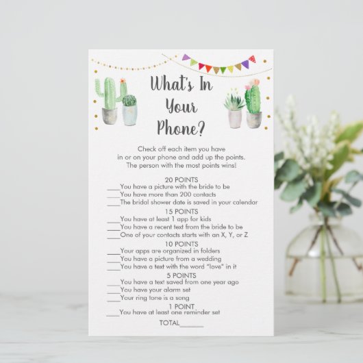 Gold Fiesta Cactus wat er in je telefoonspel zit (Staand voorkant)