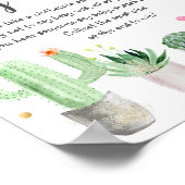 Gold Fiesta Cactus zeggen niet dat Baby game Poster (Hoek)