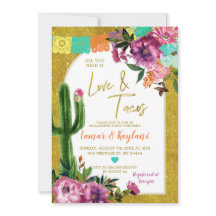 Gold Fiesta Love and Tacos Engagement Party