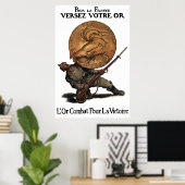 Gold Fights for Victory - Frans WW1 Poster (Thuiskantoor)