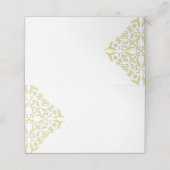 Gold Filigree Blank Plaatskaartje (Buitenkant ongevouwen)