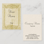 Gold Filigree Elegant Visitekaartjes (Voorkant / Achterkant)