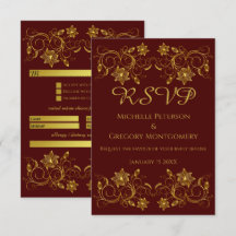 Gold Filigree Flower & Ivy op de achtergrond van B