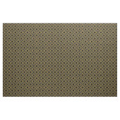 Gold Filigree Flowers & Black Grey Check Pattern Stof (Fat Quarter)