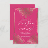 Gold Filigree Indian Kaart (Voorkant / Achterkant)