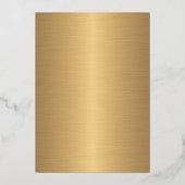 Gold Filigree Inspiration Folie Invitation Folie Uitnodiging (Achterkant)