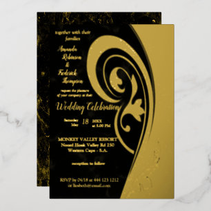 Gold Filigree Inspiration Folie Invitation Folie Uitnodiging