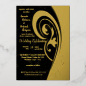 Gold Filigree Inspiration Folie Invitation Folie Uitnodiging (Voorkant)