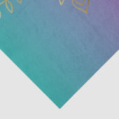 Gold Filigree Intricate Mandala op paasregenboog Tissuepapier (Detail)