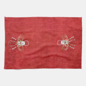 Gold Filigree kerstangel uit Joy - Red Theedoek (Horizontaal)