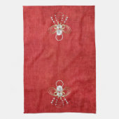 Gold Filigree kerstangel uit Joy - Red Theedoek (Verticaal)