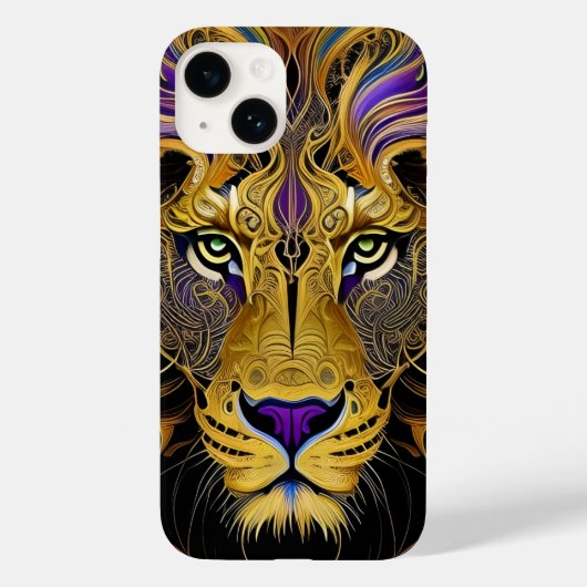 Gold Filigree Lion Case-Mate iPhone Case (Achterkant)
