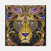 Gold Filigree Lion Magneet (Voorkant)